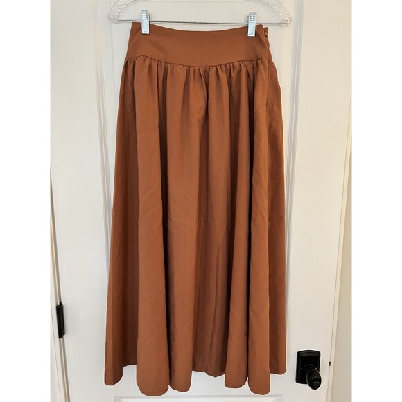 Altar d State Rust Orange Midi Skirt Small EUC - Picture 1 of 6